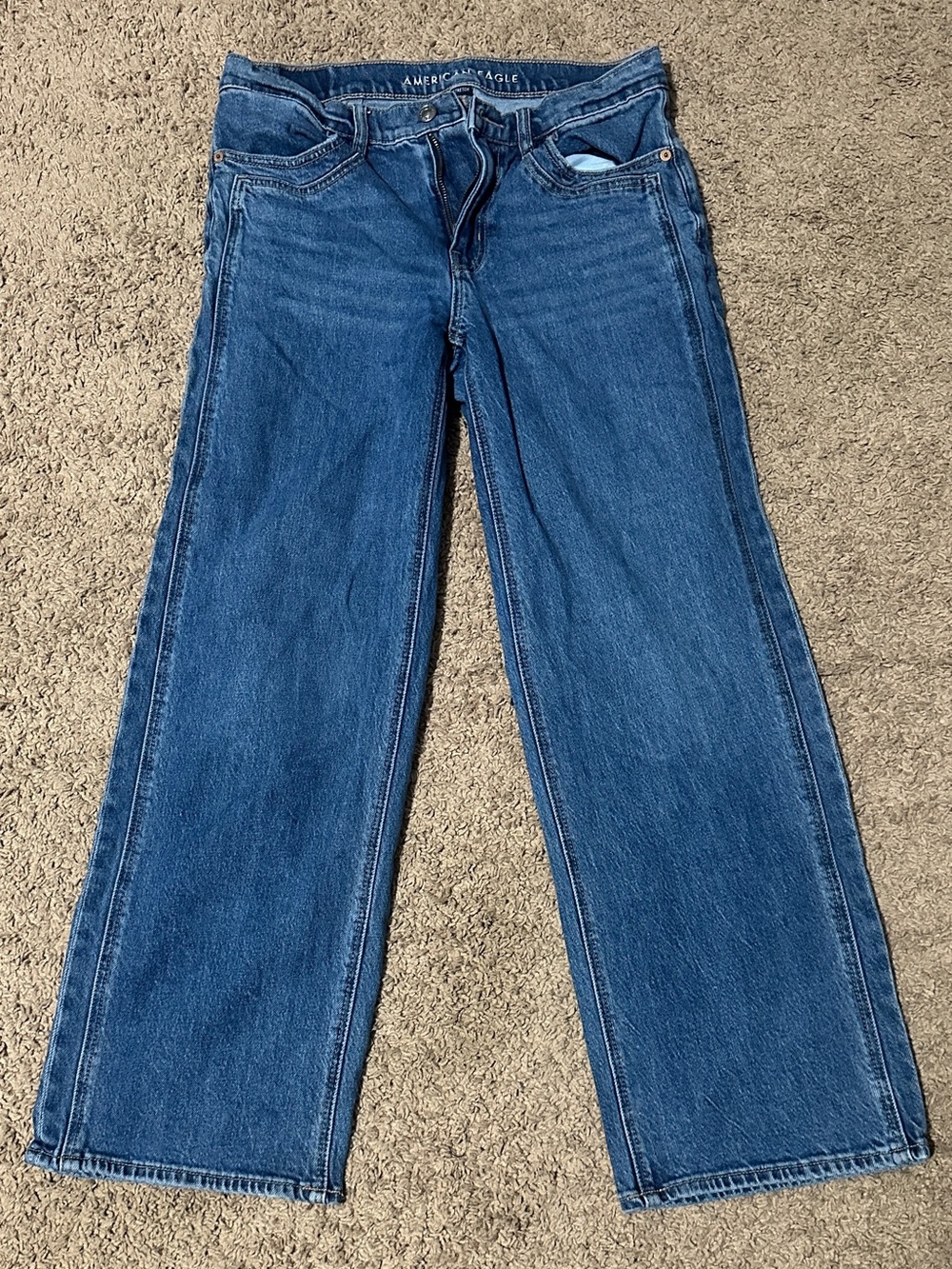 American Eagle Outfitters Women’s Blue Wide Leg Jeans